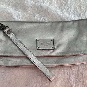 Kenneth Cole silver clutch